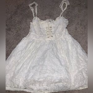 white mini dress